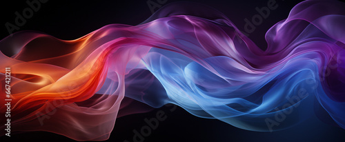 Colorful smoke exploding outwards with empty center abstract background