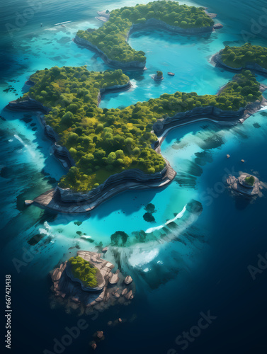 Beautiful island background wallpaper poster PPT