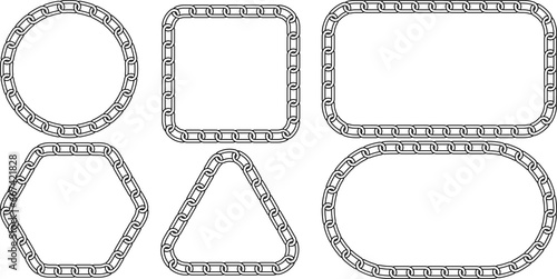 outline chain link frame set