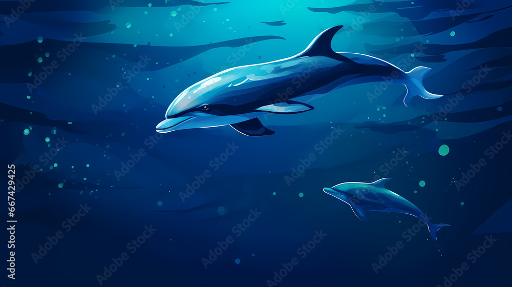 Fototapeta premium Children and the mysterious encounter with the ocean background wallpaper poster PPT
