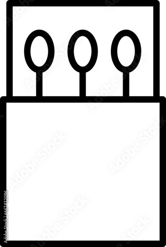 Matches lighter line icon