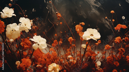 Beautiful autumn flower patterns - Floral background
