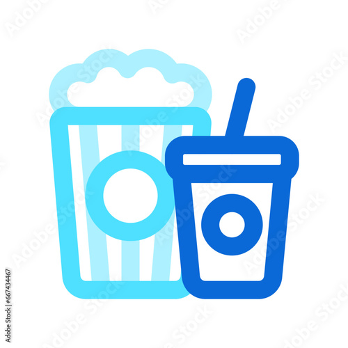 Editable popcorn, soda, snack, drink food, beverage vector icon. Movie, cinema, entertainment. Part of a big icon set family. Perfect for web and app interfaces, presentations, infographics, etc