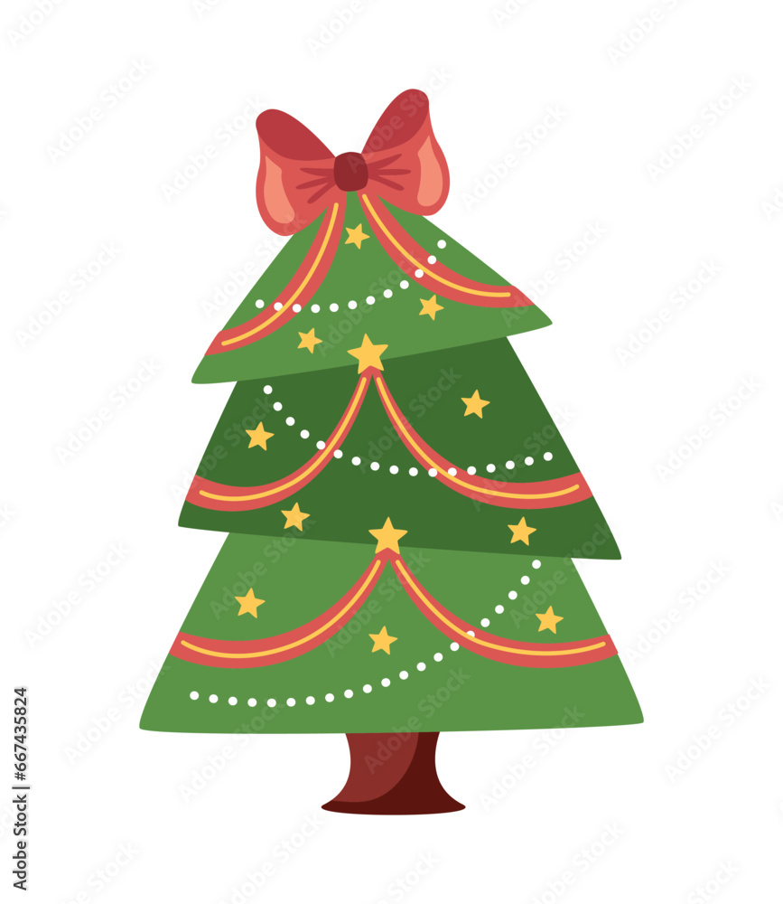 christmas tree with red bow christmas tree with red bow