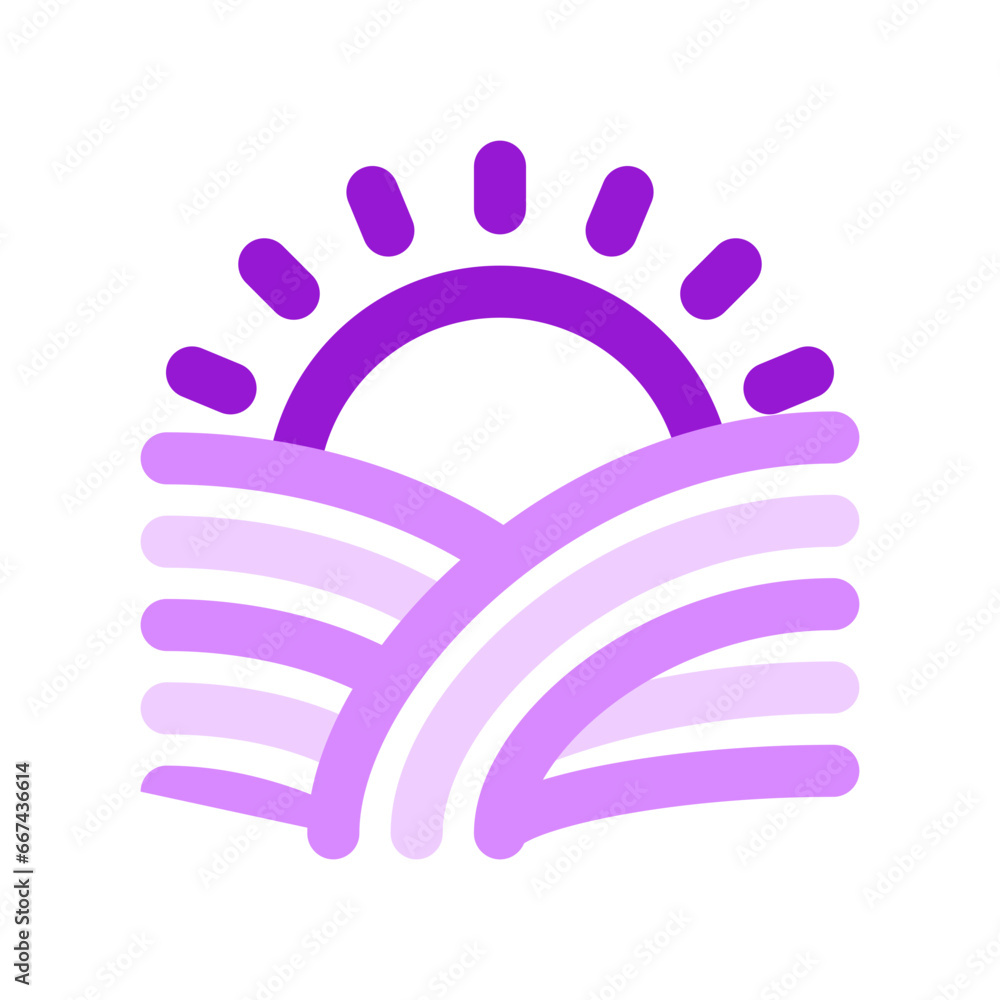 Editable sunrise, morning vector icon. Farm, field, nature, landscape. Part of a big icon set family. Perfect for web and app interfaces, presentations, infographics, etc Editable sunrise, morning vector icon. Farm, field, nature, landscape. Part of a big icon set family. Perfect for web and app interfaces, presentations, infographics, etc