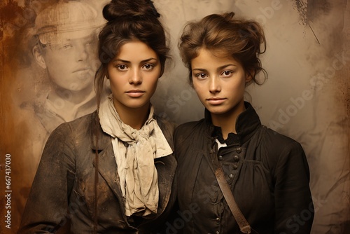 Retro women portrait, gener...