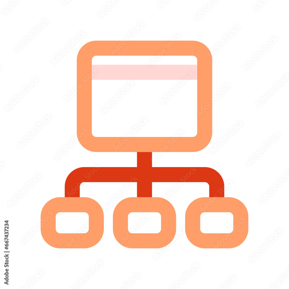 Editable sitemap, hierarchy vector icon. Part of a big icon set family. Perfect for web and app interfaces, presentations, infographics, etc