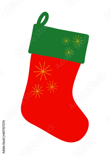 christmas sock isolated on white