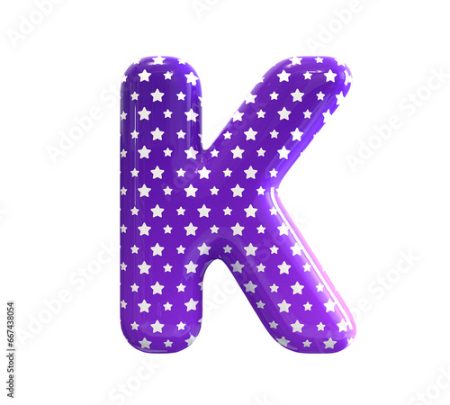 Purple Balloon Letter K