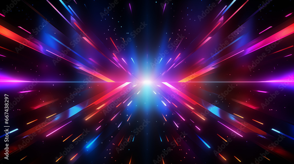 Obraz premium Trendy neon business background. Banner, poster, place for text and design, wallpaper