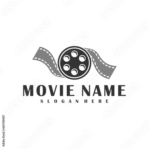 Film Strip logo design concept vector. Cinema illustration design