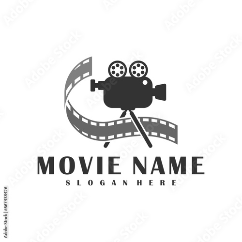 Film Strip logo design concept vector. Cinema illustration design