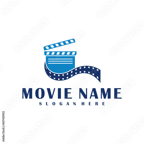 Film Strip logo design concept vector. Cinema illustration design