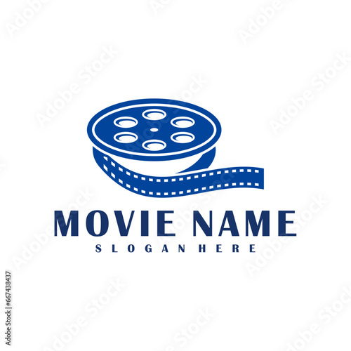 Film Strip logo design concept vector. Cinema illustration design