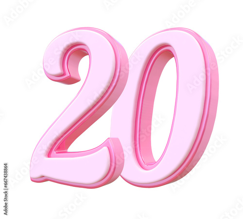 Pink Number 20