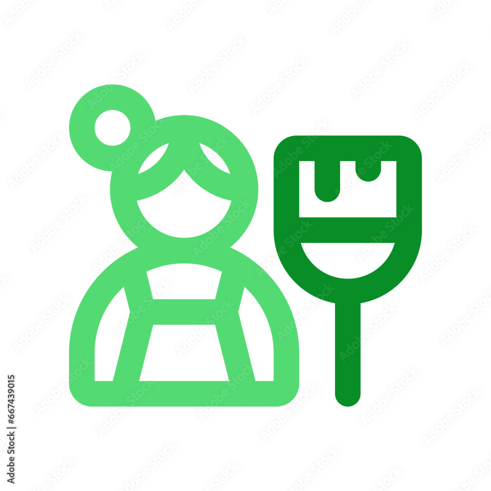 Editable maid, cleaning service vector icon. Part of a big icon set family. Perfect for web and app interfaces, presentations, infographics, etc Editable maid, cleaning service vector icon. Part of a big icon set family. Perfect for web and app interfaces, presentations, infographics, etc