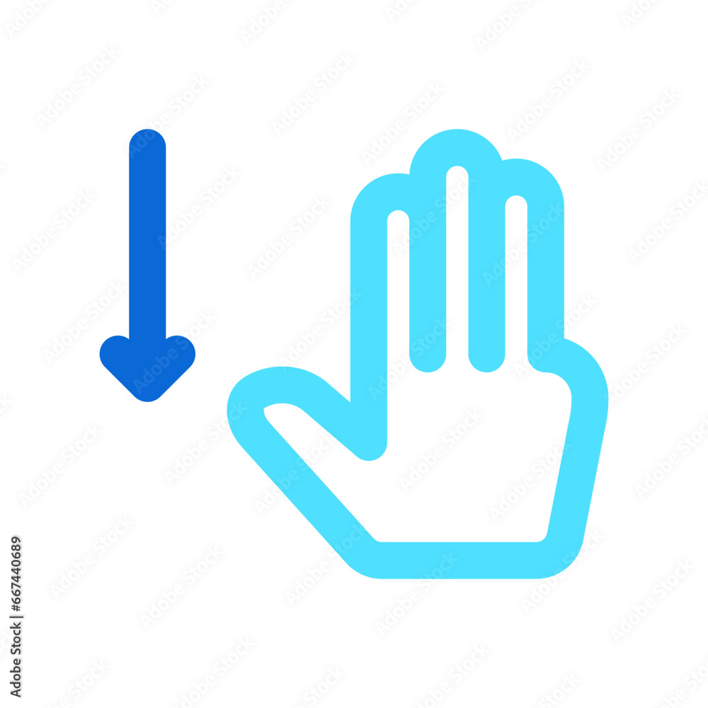 Editable three fingers swipe down vector icon. Part of a big icon set family. Perfect for web and app interfaces, presentations, infographics, etc Editable three fingers swipe down vector icon. Part of a big icon set family. Perfect for web and app interfaces, presentations, infographics, etc