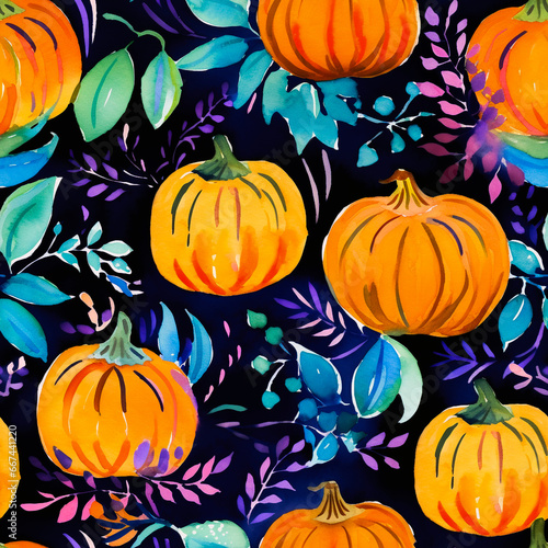 seamless pumpkin pattern