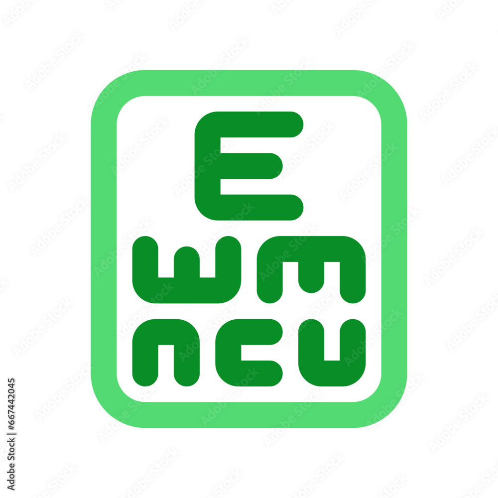Editable eye chart vector icon. Part of a big icon set family. Perfect for web and app interfaces, presentations, infographics, etc Editable eye chart vector icon. Part of a big icon set family. Perfect for web and app interfaces, presentations, infographics, etc