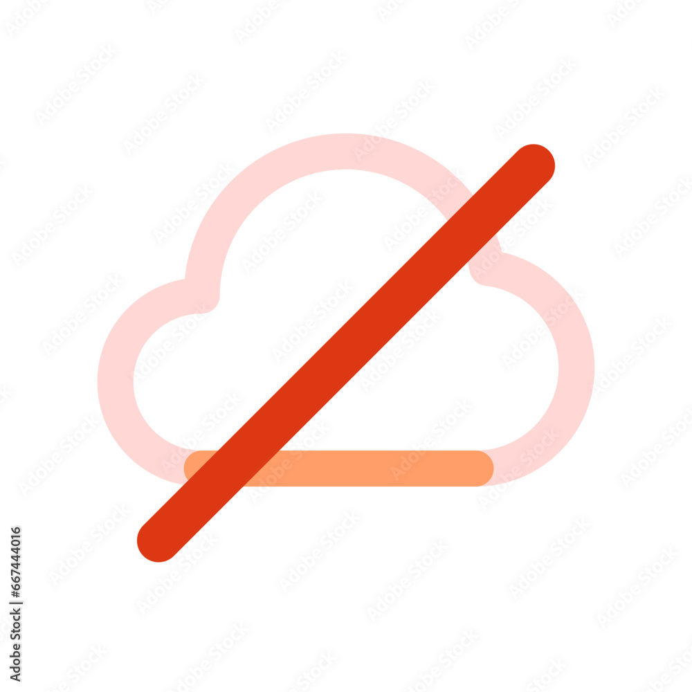 Editable vector no cloud connection icon. Part of a big icon set family. Perfect for web and app interfaces, presentations, infographics, etc Editable vector no cloud connection icon. Part of a big icon set family. Perfect for web and app interfaces, presentations, infographics, etc