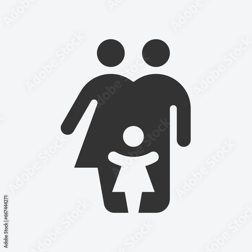 Family. Simple shape vector icon