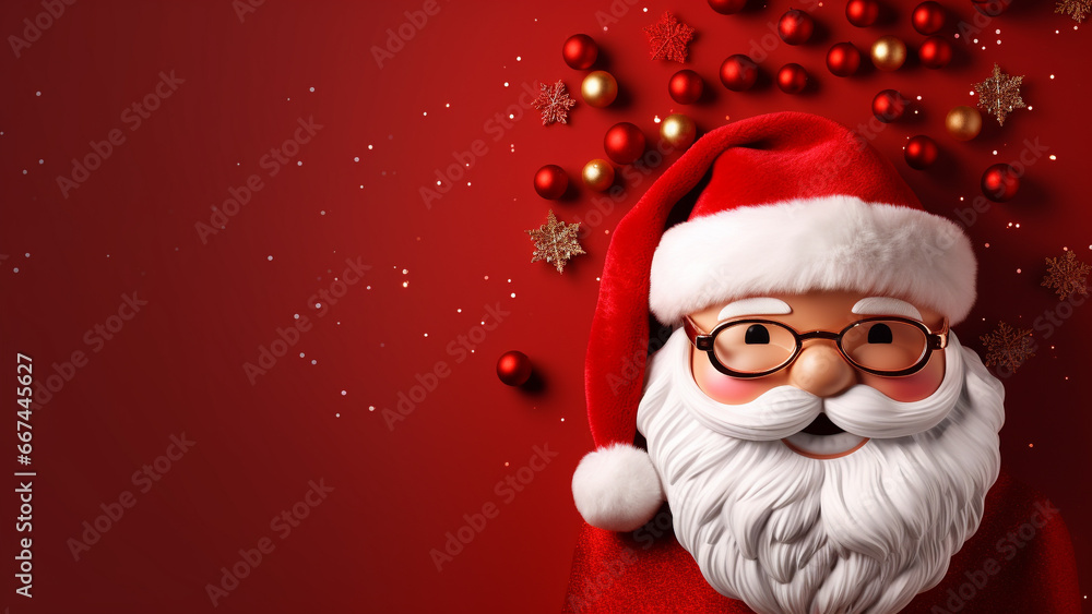 Joyful Christmas Red Background with Ample Copy Space Joyful Christmas Red Background with Ample Copy Space