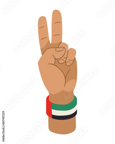 uae national day flag hand