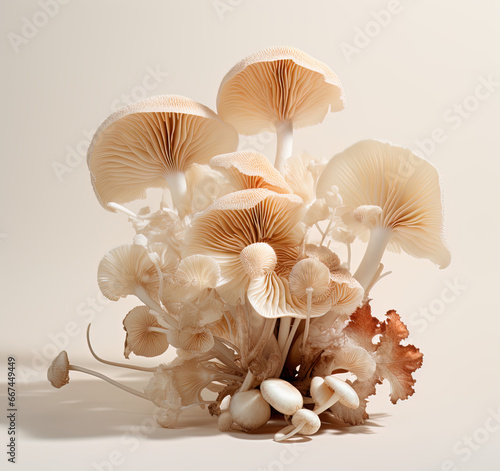 set of mushrooms, generative ai