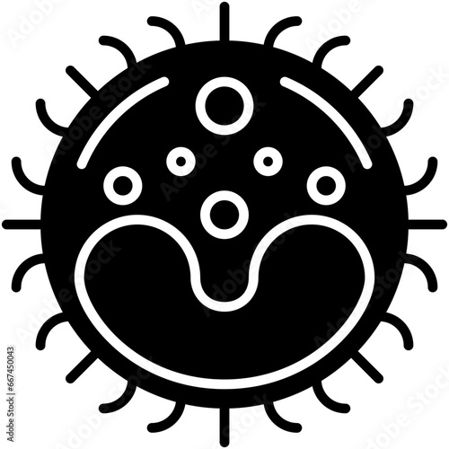 Leukocyte Icon. Human Immunity Cell Symbol Stock Illustration. Vector Solid Icons For UI Web Design And Presentation