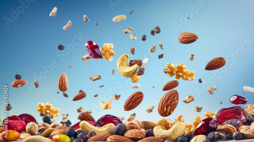 Dry Fruits and Mixed Nuts Levitate	 photo