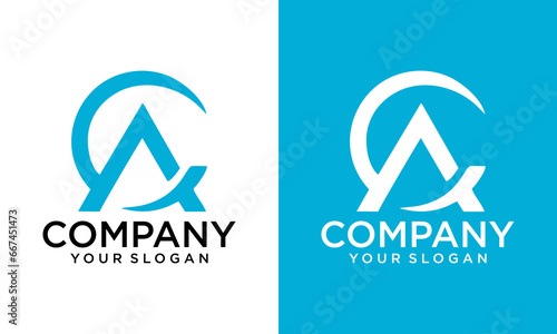 CA letter logo design and minimalist logo .vector template.