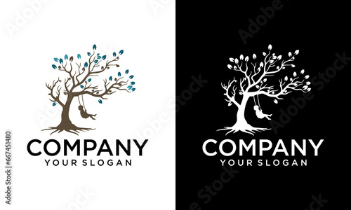 Tree Kids Logo playful template