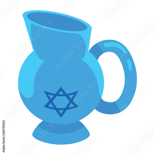 hanukkah pitcher isolated