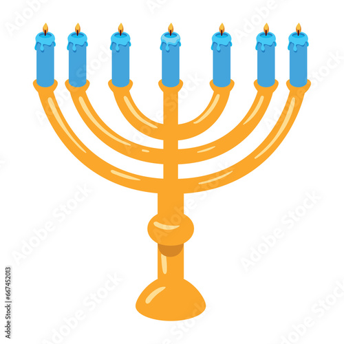hanukkah menorah isolated