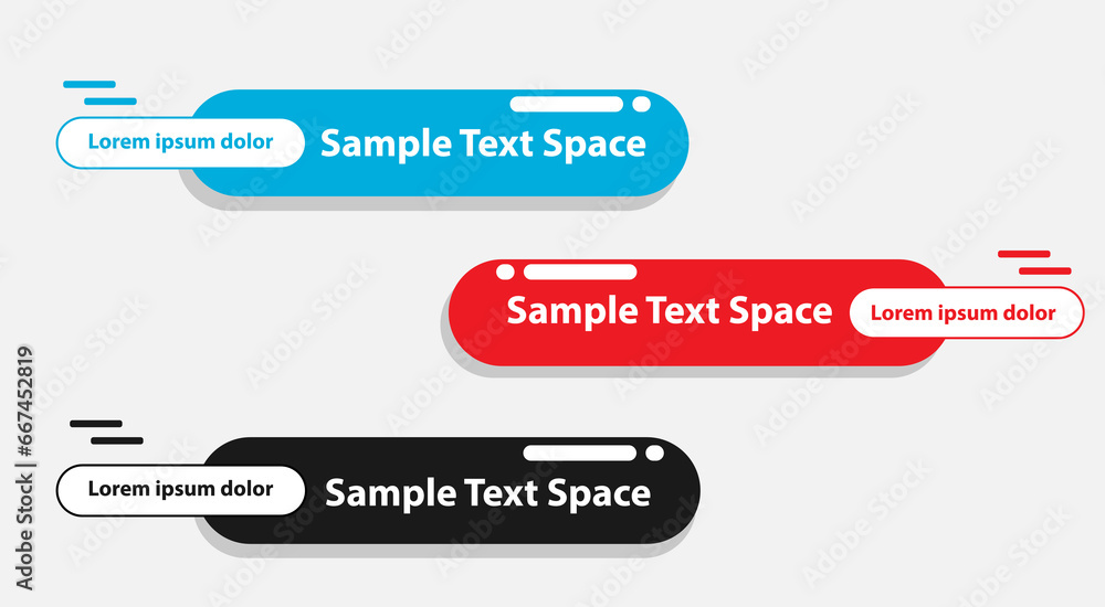 Geometric modern lower third banner template Geometric modern lower third banner template