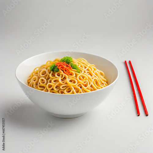 noodle on white background.