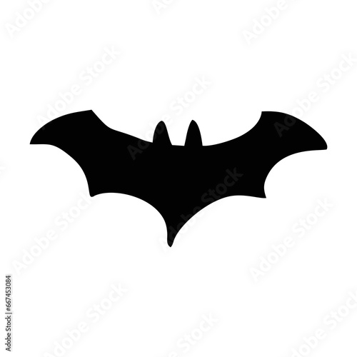 Silhouette Bat. Scary Bat Halloween. Spooky Bat