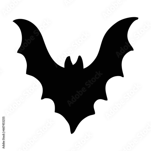 Silhouette Bat. Scary Bat Halloween. Spooky Bat