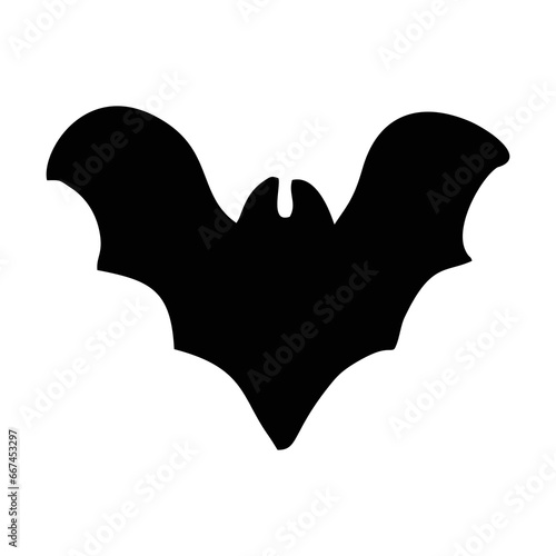 Silhouette Bat. Scary Bat Halloween. Spooky Bat