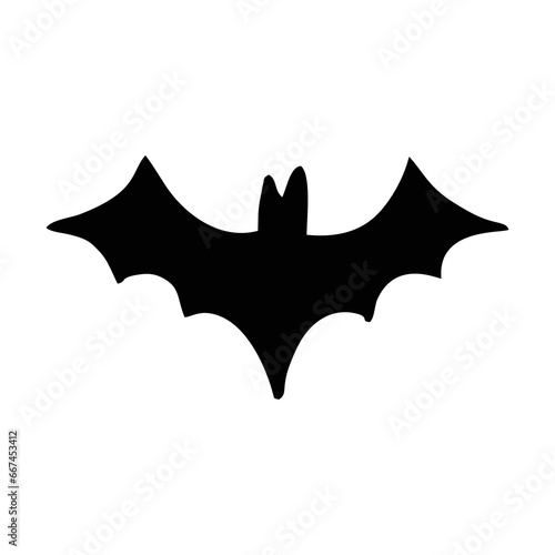 Silhouette Bat. Scary Bat Halloween. Spooky Bat
