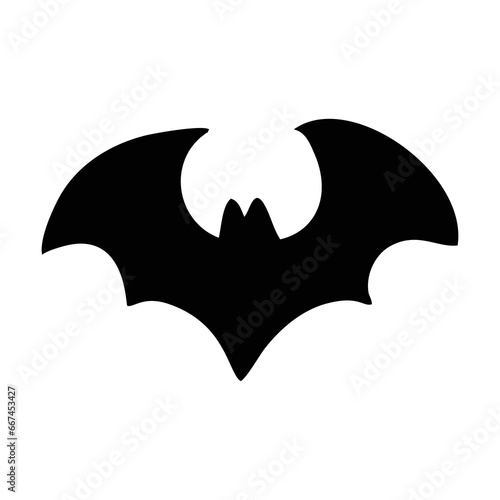 Silhouette Bat. Scary Bat Halloween. Spooky Bat