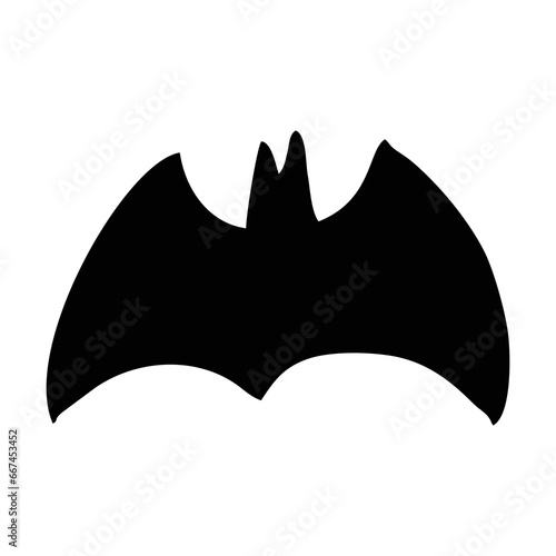 Silhouette Bat. Scary Bat Halloween. Spooky Bat
