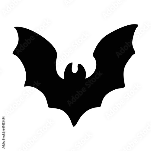 Silhouette Bat. Scary Bat Halloween. Spooky Bat