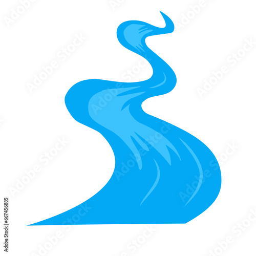 meandering river flow