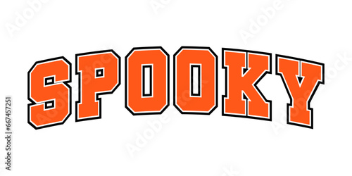 Vector Spooky Varsity Design Illustration