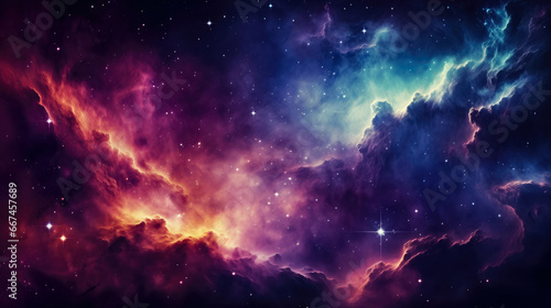 Galaxy space dust universe with nebula with stars   Clouds of gaseous dust in outer space   Space Background