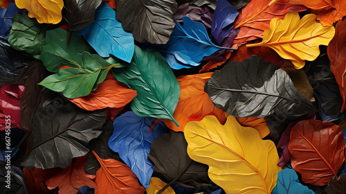 Handmade leaves and flowers made from paper 2