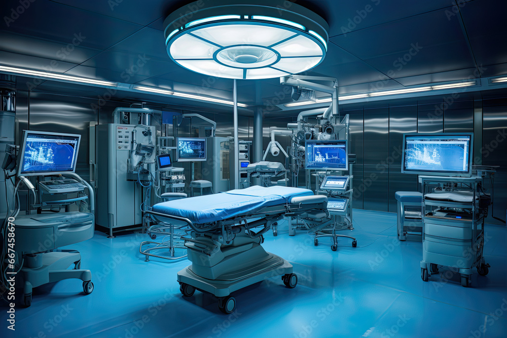 Operating room and equipment. Operating room and equipment.
