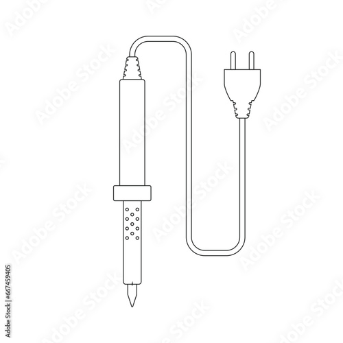 solder iron icon vector