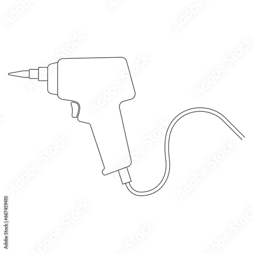 solder iron icon vector